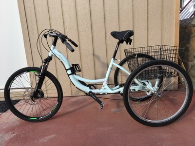 Schwinn S4002A Meridian 26/" Single Uni Adult Trike Bike in Dark Silver 14-Inch