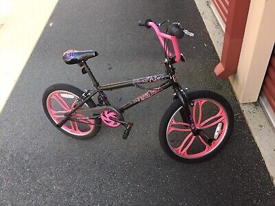 black and pink mongoose bike